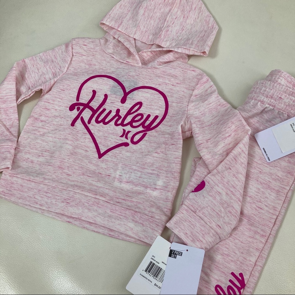 Hurley pink 💖 long sleeve active pants set 2301 - Picture 5 of 7